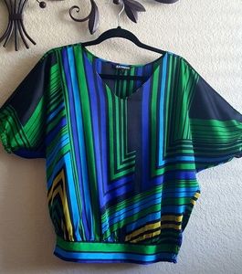EXPRESS ~ Colorful & Silky Blouse
